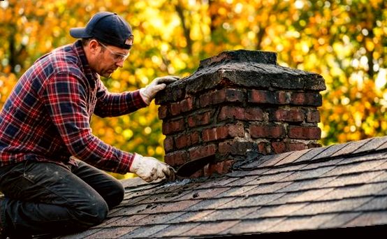 Mason laying patch courses into a weathered Minnetonka stack